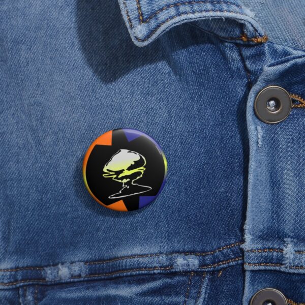 Cataclysm Comics Black logo  Pin Button - Image 2