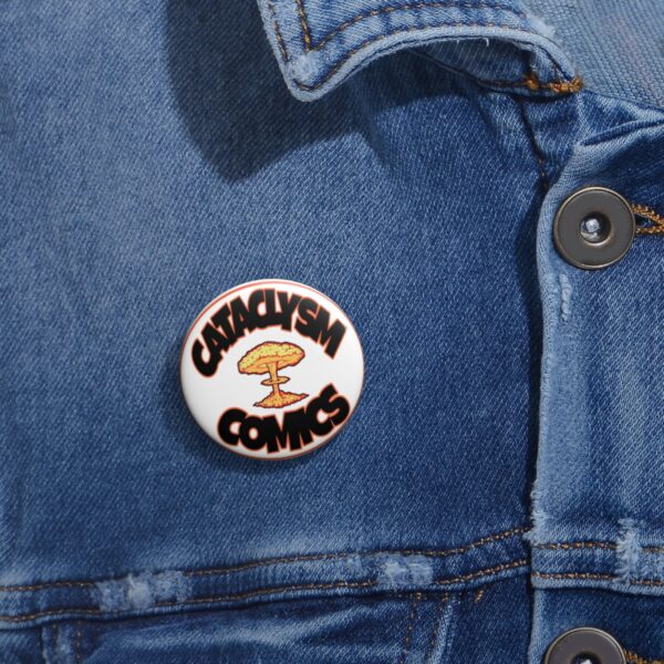 Cataclysm White Hot logo Pin Button - Image 2