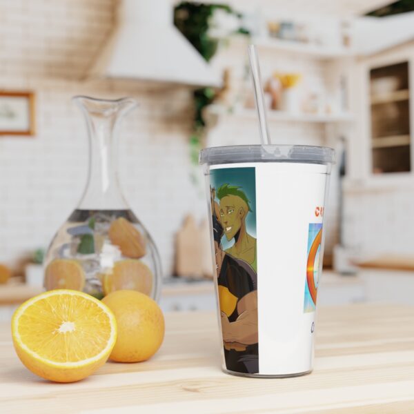 Cast of Trillion Plastic Tumbler with Straw - Image 2