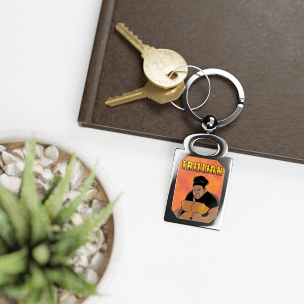Trillion rage Rectangle Photo Keyring - Image 4