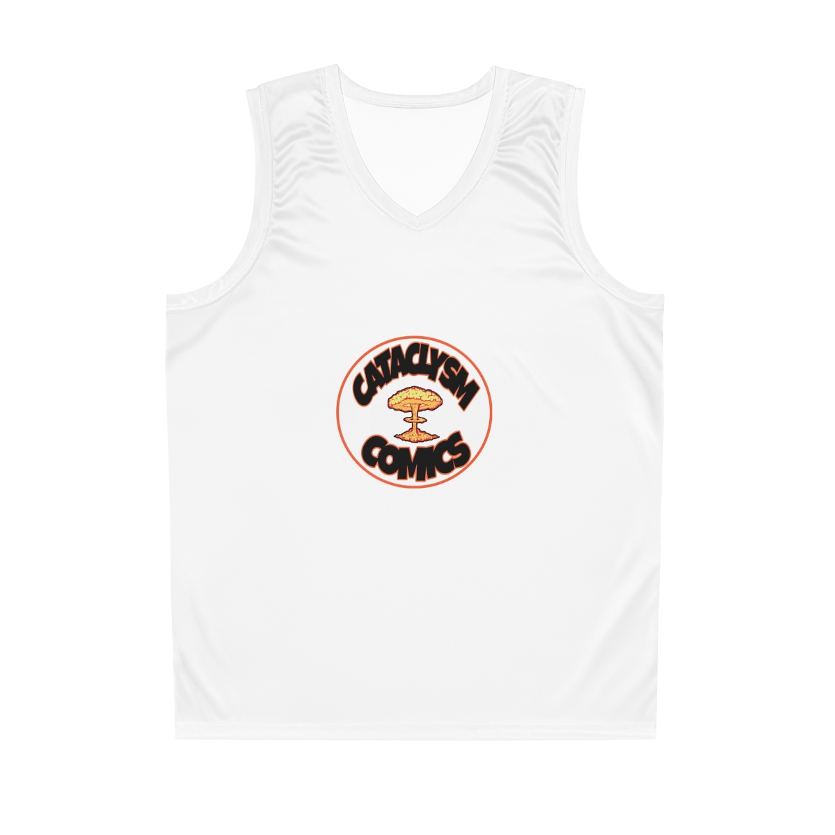 Cataclysm Comics White hot logo Basketball Jersey - Image 7