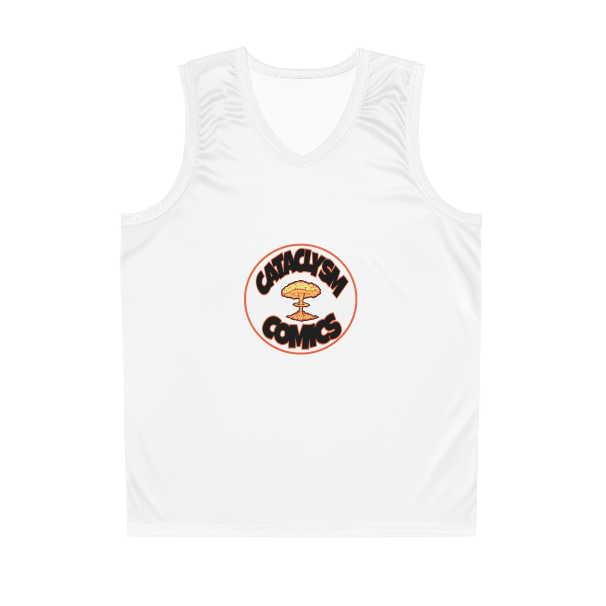 Cataclysm Comics White hot logo Basketball Jersey - Image 31
