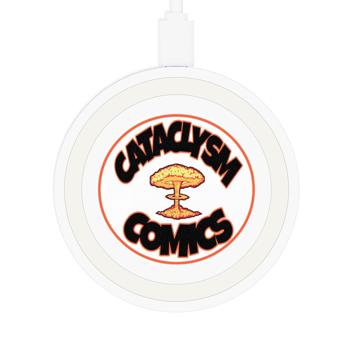 Cataclysm Comics White Hot logo Quake Wireless Charging Pad