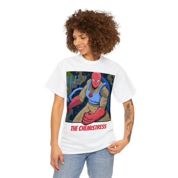 Cataclysm Comic's THE CHEMISTRESS Unisex Heavy Cotton Tee! - Image 3