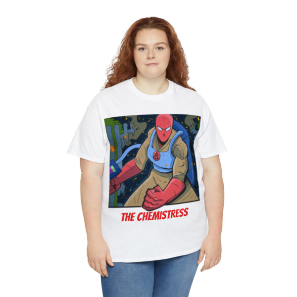 Cataclysm Comic's THE CHEMISTRESS Unisex Heavy Cotton Tee! - Image 7