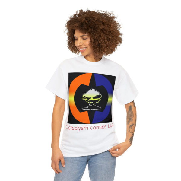 Cataclysm Comics LLC Black Logo Unisex Heavy Cotton Tee - Image 3