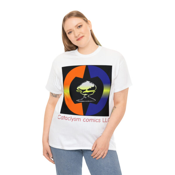 Cataclysm Comics LLC Black Logo Unisex Heavy Cotton Tee - Image 4